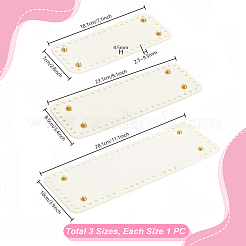3Pcs Imitation Leather Bag Base&nbsp;DIY-WH0816-166B-G
