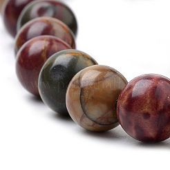 Natural Polychrome Jasper/Picasso Stone/Picasso Jasper Beads Strands&nbsp;G-S259-23-10mm