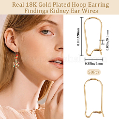 50Pcs 304 Stainless Steel Hoop Earring Findings&nbsp;STAS-BBC0003-08
