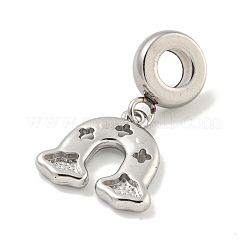 Non-Tarnish 304 Stainless Steel European Dangle Charms&nbsp;STAS-U005-36P
