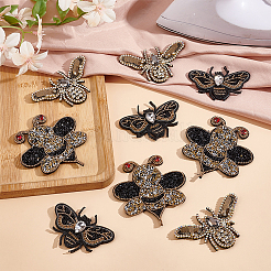 6Pcs 3 Styles Rhinestone Applqiues&nbsp;PATC-MA0001-13