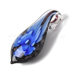 Handmade Gold Sand Lampwork Pendants&nbsp;LAMP-D302-03