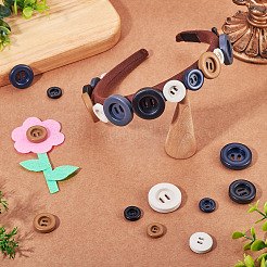 40Pcs 20 Styles Resin Buttons&nbsp;BUTT-TA0001-50