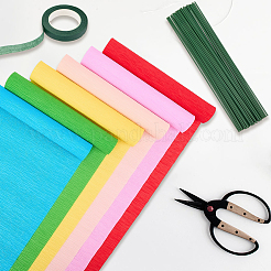 6 Rolls 6 Colors Handmade Crepe Paper&nbsp;DIY-CP0012-89C