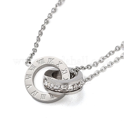 Roman Numerals Stainless Steel Link Bracelets&nbsp;LS-BJEW-L689-01P