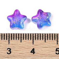 Transparent Spray Painted Frosted Glass Beads&nbsp;GLAA-NH0003-01F