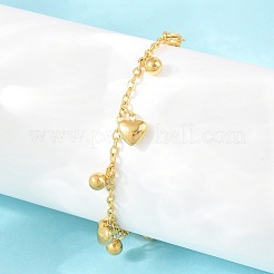 304 Stainless Steel Charm Bracelets&nbsp;BJEW-D458-08G