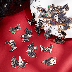 24Pcs 6 Style Alloy Enamel Pendants&nbsp;ENAM-SC0002-69