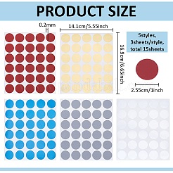 15 Sheets 5 Colors PVC Coated Scratch Off Film Password Stickers&nbsp;STIC-FG001-10