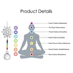 Crystals Chandelier Suncatchers Prisms Chakra Hanging Pendant&nbsp;AJEW-I040-16P