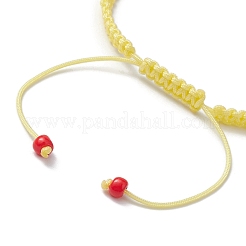 5Pcs 5 Colors Adjustable Synthetic Dyed Turquoise & Magnesite Braided Bead Bracelet Sets&nbsp;BJEW-JB10603