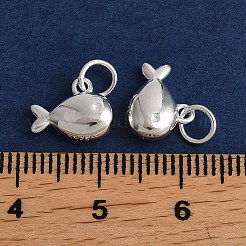 925 Sterling Silver Fish Charms&nbsp;STER-I024-03S-02
