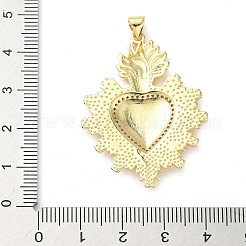 Brass Micro Pave Cubic Zirconia Pendants&nbsp;KK-I379-03G-G