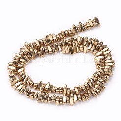 Electroplated Non-magnetic Synthetic Hematite Beads Strands&nbsp;G-P367-G04