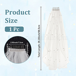 1Pc Polyester Mesh Bridal Veils&nbsp;AJEW-CP0011-53