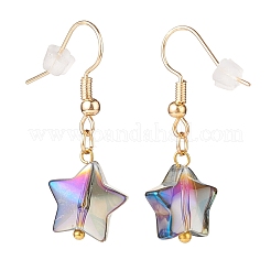 Glass Star Dangle Earrings&nbsp;EJEW-JE04929
