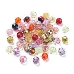 Electroplate & Transparent Czech Glass Beads&nbsp;GLAA-O018-24