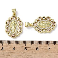 Rack Plating Brass Cubic Zirconia Pendants&nbsp;KK-M272-04G