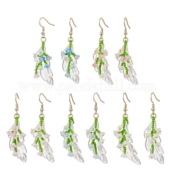 Handmade Glass Seed Beads Dangle Earrings&nbsp;EJEW-MZ00546
