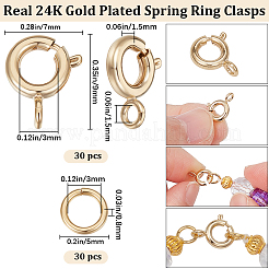 30Pcs Brass Spring Ring Clasps&nbsp;DIY-BBC0001-49