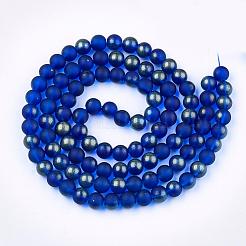 Spray Painted Glass Round Bead Strands&nbsp;DGLA-Q015-10mm-29