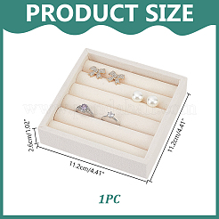 MDF Covered with Velvet Ring Organizer Display Trays&nbsp;RDIS-WH0011-39B