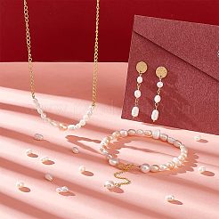 3 Strands 3 Styles Natural Cultured Freshwater Pearl Beads Strands&nbsp;PEAR-NB0001-86