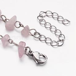 Natural Gemstone Chip Beaded Anklets&nbsp;AJEW-AN00175