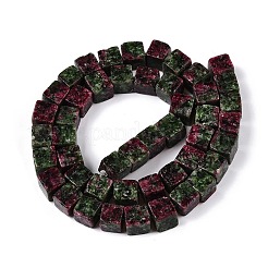Dyed Natural Sesame Jasper Imitation Ruby in Zoisite Beads Strands&nbsp;G-T139-8x8-32A