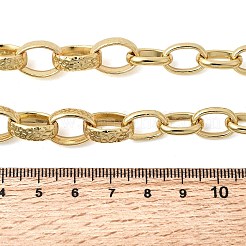 10.5MM Brass Textured Cable Chain Necklaces&nbsp;NJEW-L013-05G