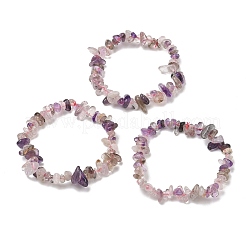 Natural Quartz Chip Beaded Stretch Bracelets for Women&nbsp;BJEW-D467-01C