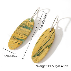 Bohemian Oval Floral Emperor Stone Dangle Earrings&nbsp;PV7367-1