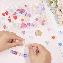 100Pcs 10 Colors Transparent Glass Beads&nbsp;GLAA-PA0001-51