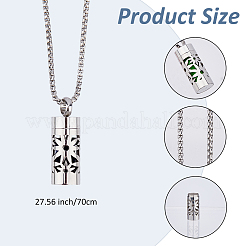 304 Stainless Steel Perfume Bottle Slider & Pendant Necklace Sets&nbsp;SJEW-FH0001-03