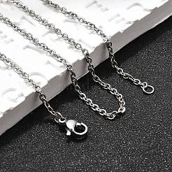 Non-Tarnish 304 Stainless Steel Cable Chain Necklaces&nbsp;NJEW-K090-01P