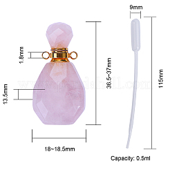 Faceted Natural Gemstone Openable Perfume Bottle Pendants&nbsp;G-CJ0001-37
