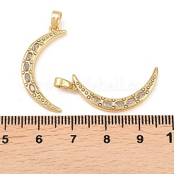 Brass Micro Pave Cubic Zirconia Pendants&nbsp;KK-G549-01G-01