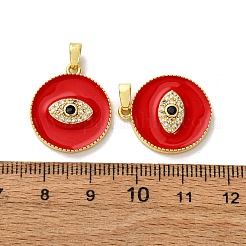 Brass Micro Pave Cubic Zirconia Pendants&nbsp;KK-F911-27G-01