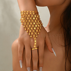 Vintage Middle Eastern Alloy Link Finger Bracelets for Women&nbsp;KO9380