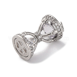 Ion Plating(IP) Brass Micro Pave Cubic Zirconia Pendants&nbsp;KK-U042-04P