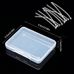 40Pcs 925 Sterling Silver Flat Head Pins&nbsp;STER-SC0001-08