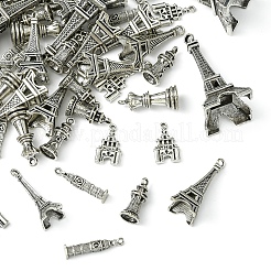 60Pcs 7 Styles Tibetan Style Alloy Pendant&nbsp;TIBE-FS0003-19