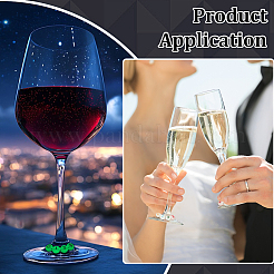 DIY Flat Round Wine Glass Charms Marking Kis&nbsp;DIY-PH0033-50