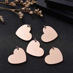 Ion Plating(IP) 304 Stainless Steel Stamping Blank Tag Pendants&nbsp;STAS-I311-26RG
