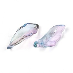 Baking Paint Transparent Glass Pendants&nbsp;DGLA-N014-02E