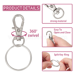 25Pcs Alloy Swivel Lobster Claw Clasps&nbsp;PALLOY-CJ0003-02