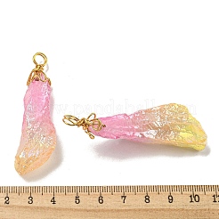 Electroplated Raw Rough Natural Quartz Crystal Big Pendants&nbsp;G-A229-02G-04