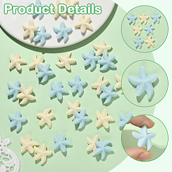 60Pcs 2 Colors Opaque Resin Cabochons&nbsp;RESI-SC0036-45
