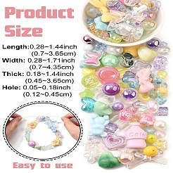250G Opaque & Transparent Acrylic Beads&nbsp;MACR-YW0003-89