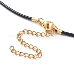 Cowhide Leather Cord Bib Necklaces&nbsp;NJEW-JN02590-01